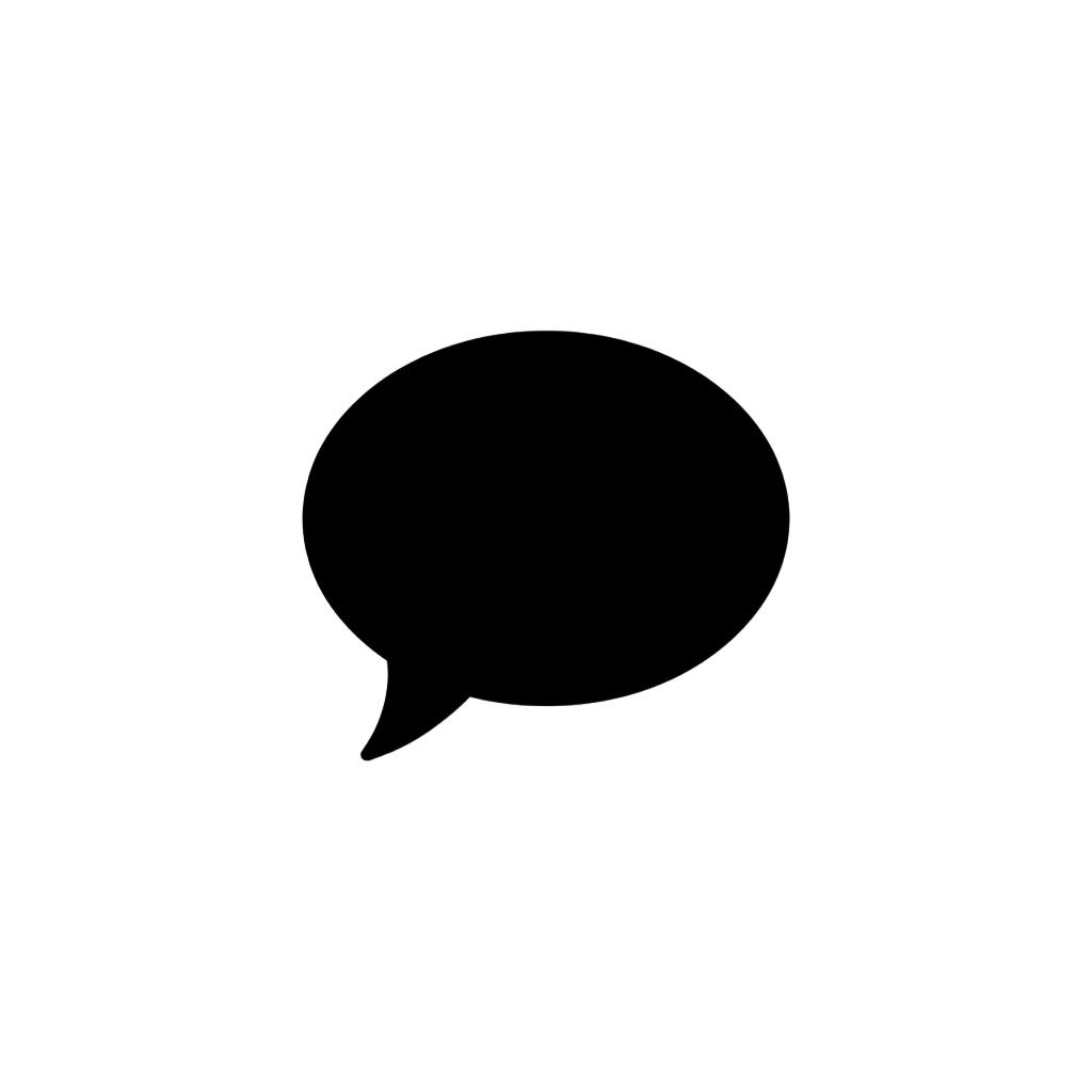 icona bianco e nero nuvoletta chat